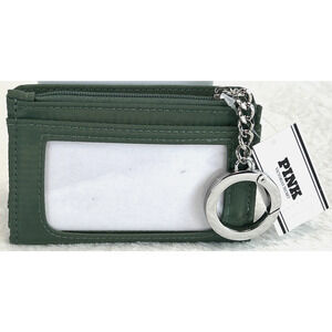 PINK Women's Credit Card Polyester Wallet Catskills Mountains Green NEW W/ TAGS